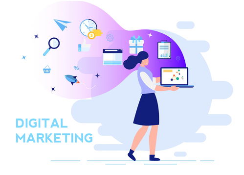 創意數字營銷女子插畫 賦能品牌，點亮數字文化新生態